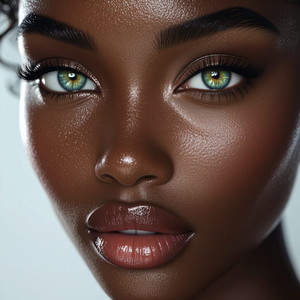 Stunning Macro Portrait of a Woman with Heterochromia Eyes