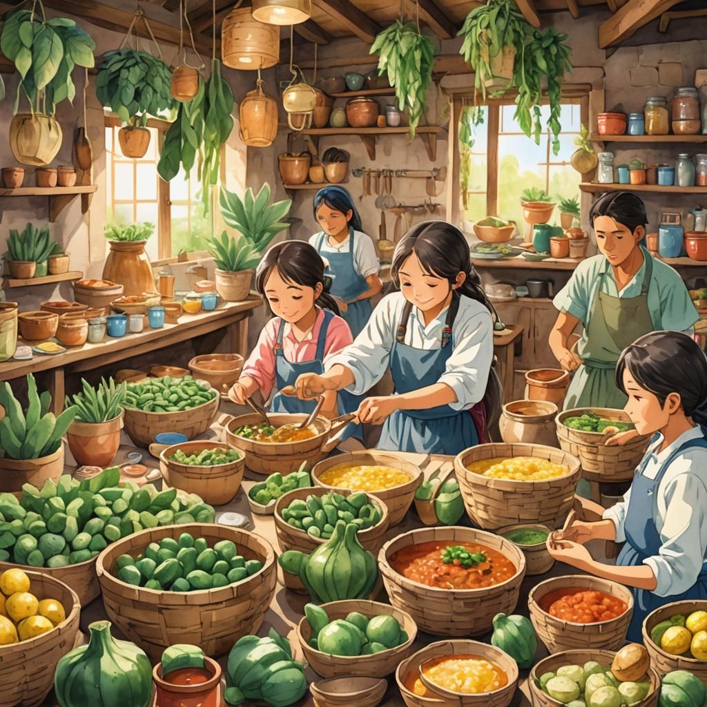 Vibrant Watercolor Anime Celebrating Latin American Communit...