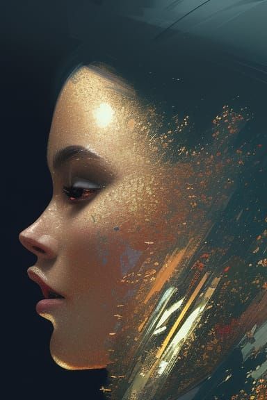 Detailed Portrait of a Beautiful Young Woman