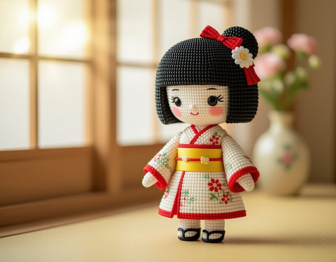 Kawaii Bead Blast Doll in Japanese Environment