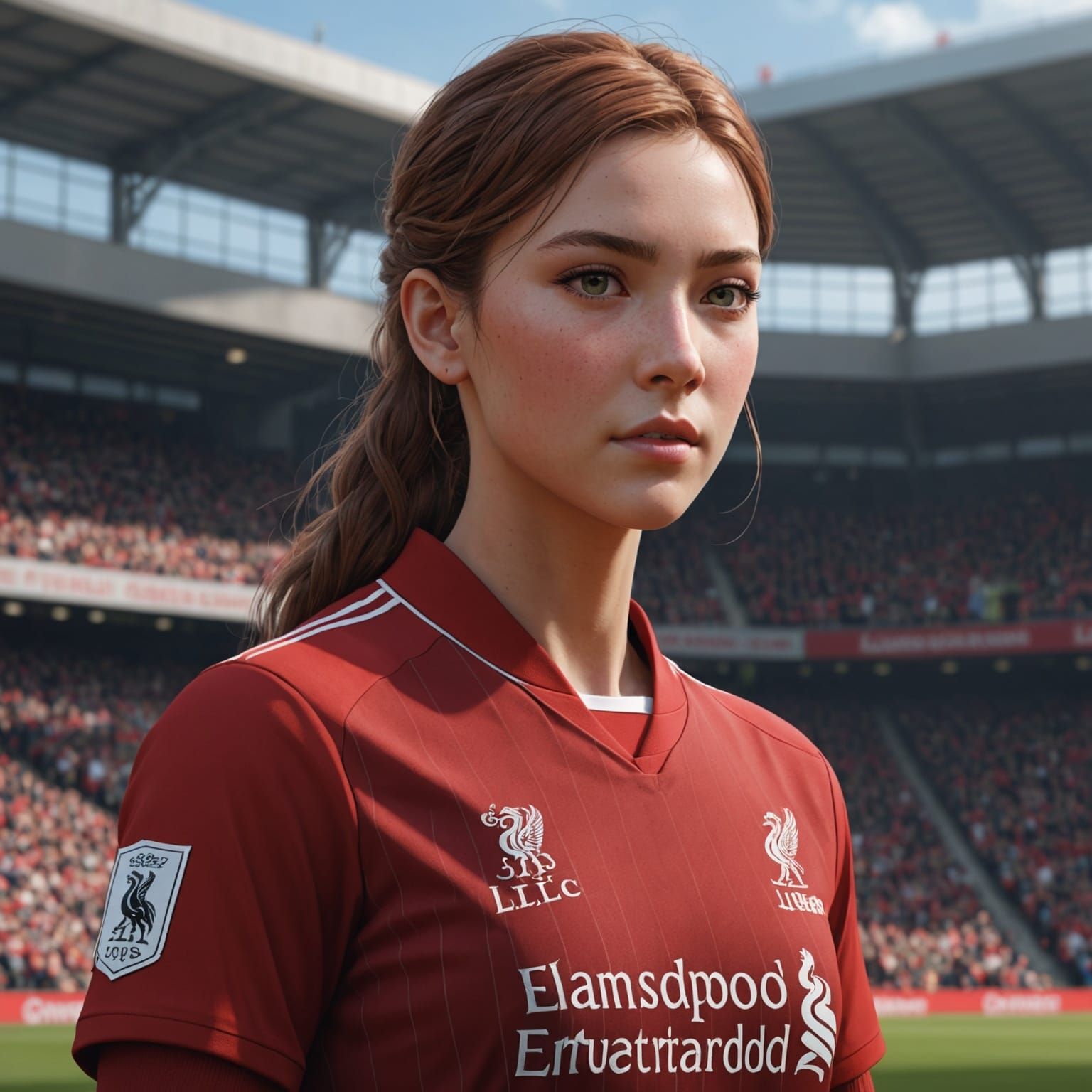 Woman in Liverpool Uniform: 3D Anime Art