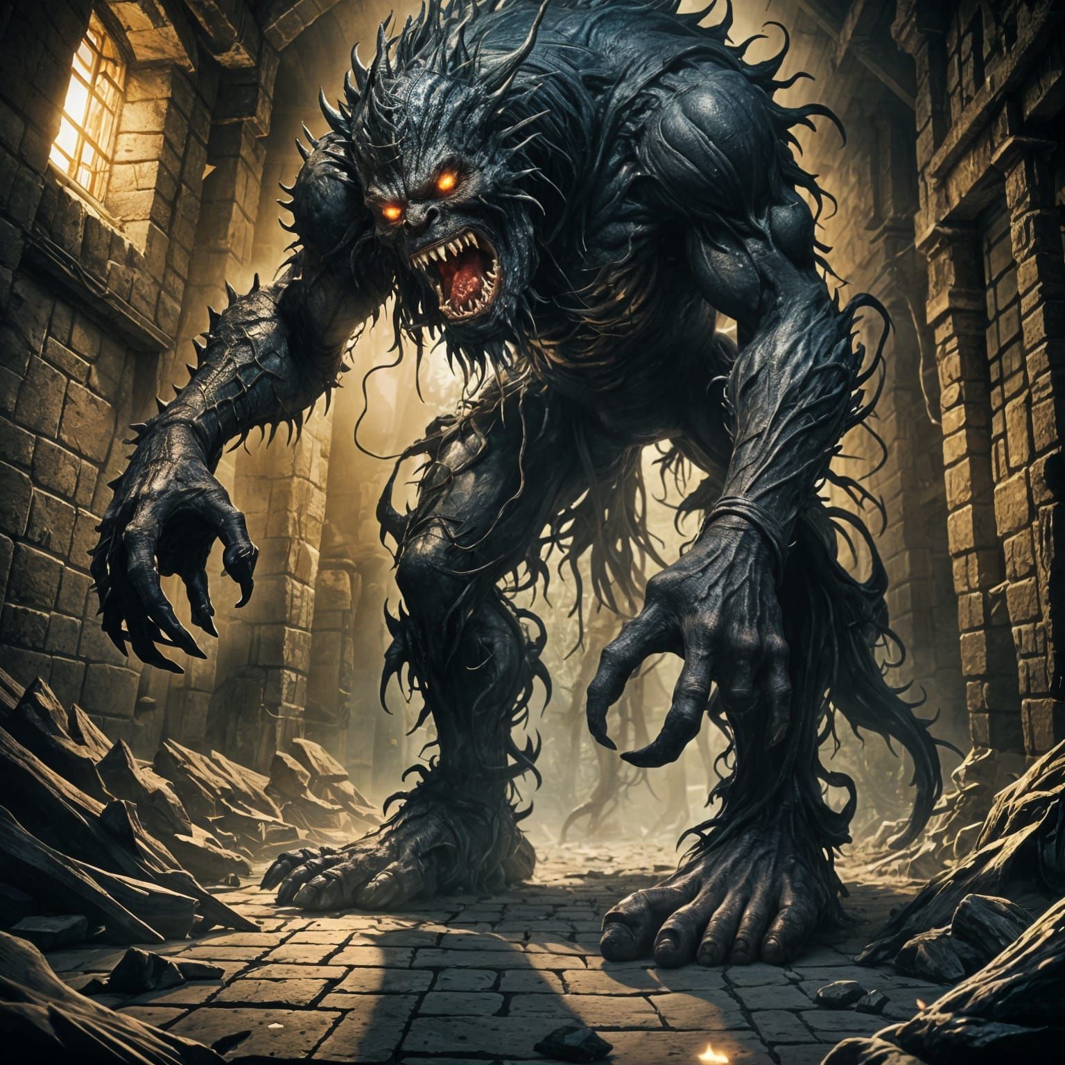 Monster's Foot Feast: A Creature's Unusual Meal