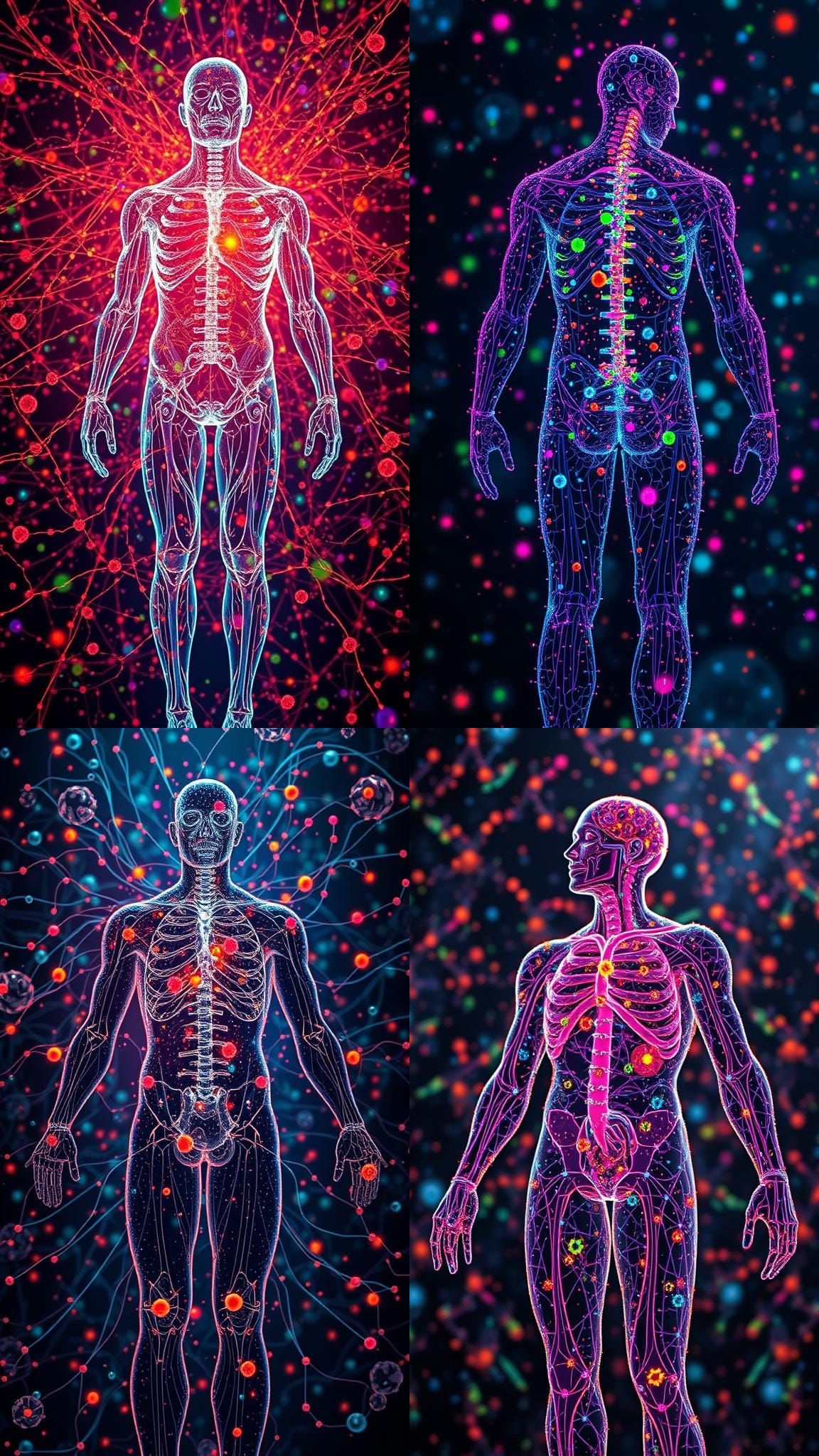 Human Body of Interconnected Cells: Cinematic Still