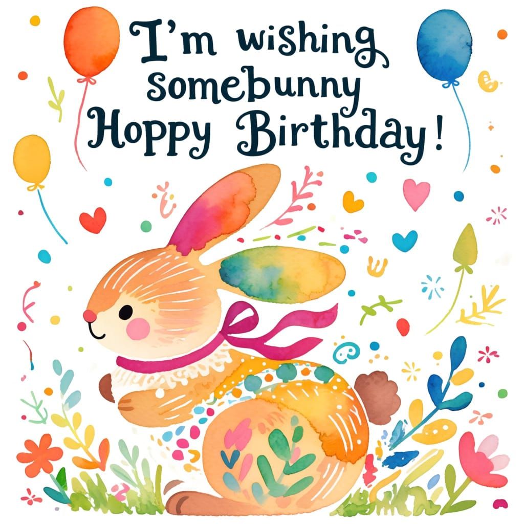 I'm wishing somebunny a Hoppy Birthday