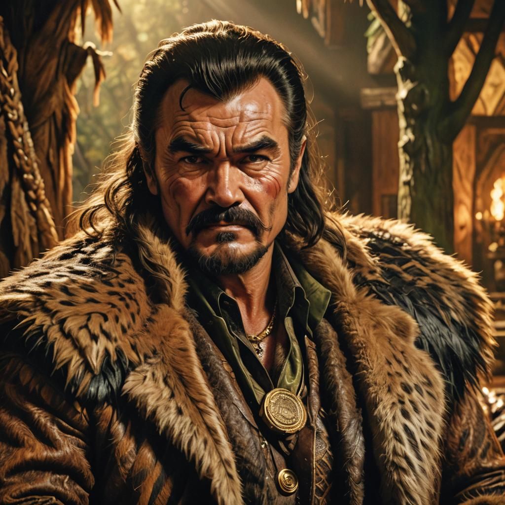 Burt Reynolds as Kraven in Lavish Hunting Lodge