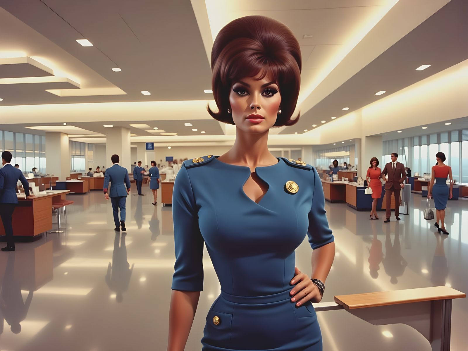 Raquel Welch as Stewardess in 1960s Airport