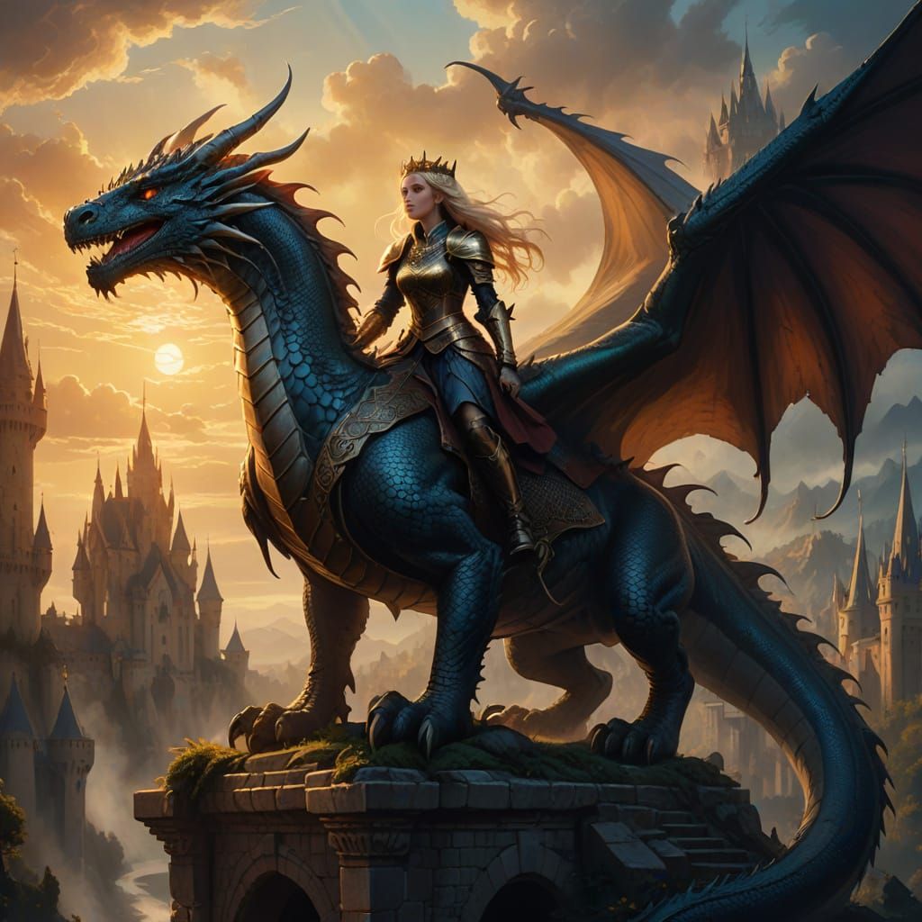 Majestic Princess Reigns Supreme on a Majestic Dragon