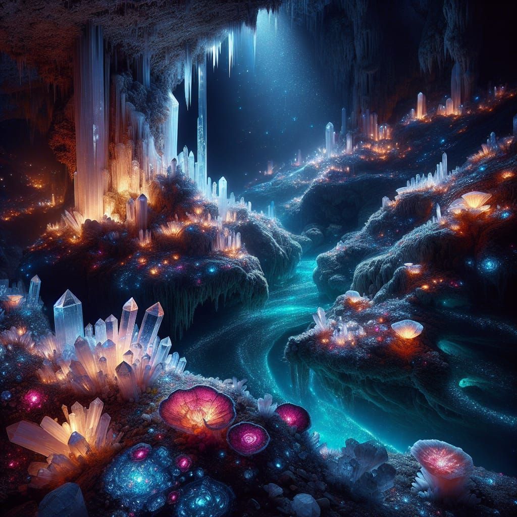 Spectacular Crystal Realm in Iridescent Light