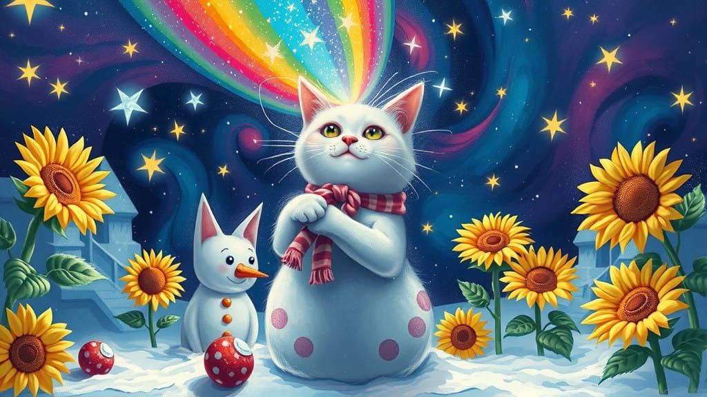 Vibrant Candyland Wonderland in Surrealistic Oil Painting St...