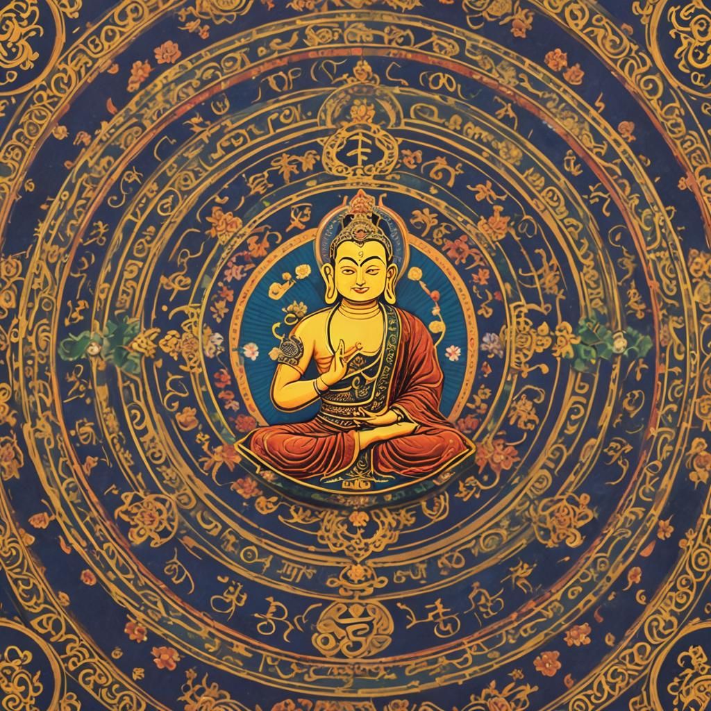 Om Mani Padme Hum: Digital Art Mantra