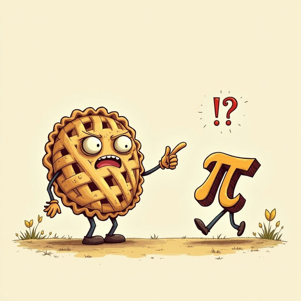 Angry Lattice Pie in Quirky Illustrated Style