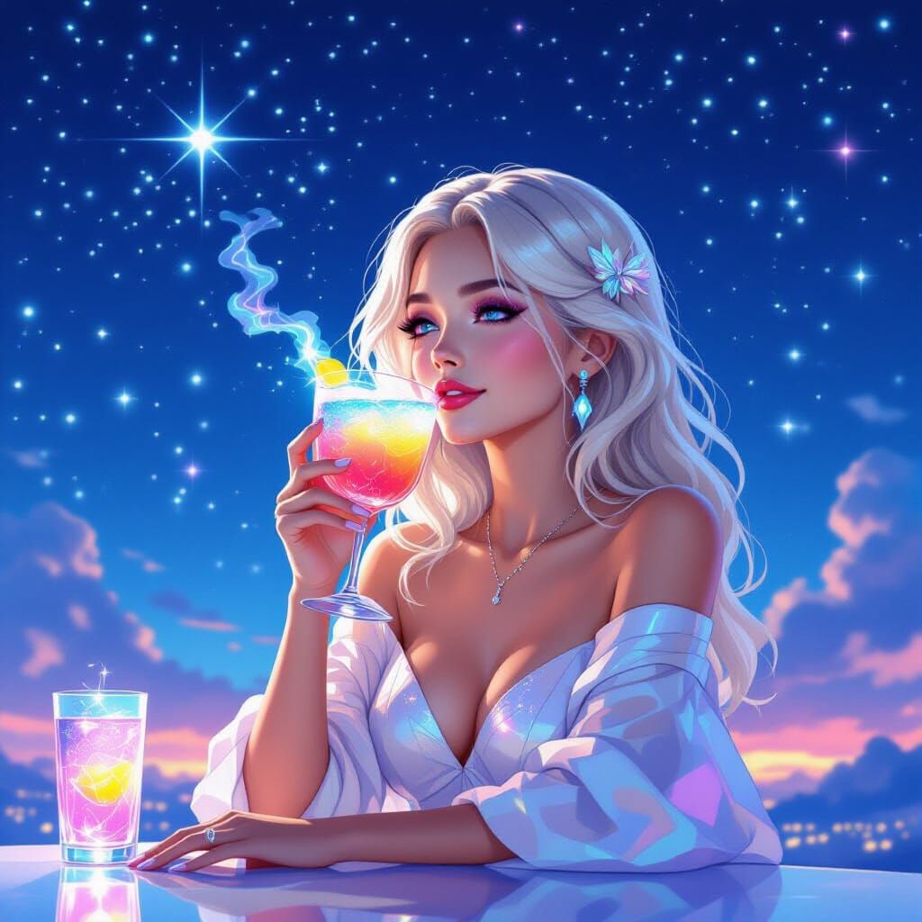 Celestial Being's Iridescent Cocktail Under Stars