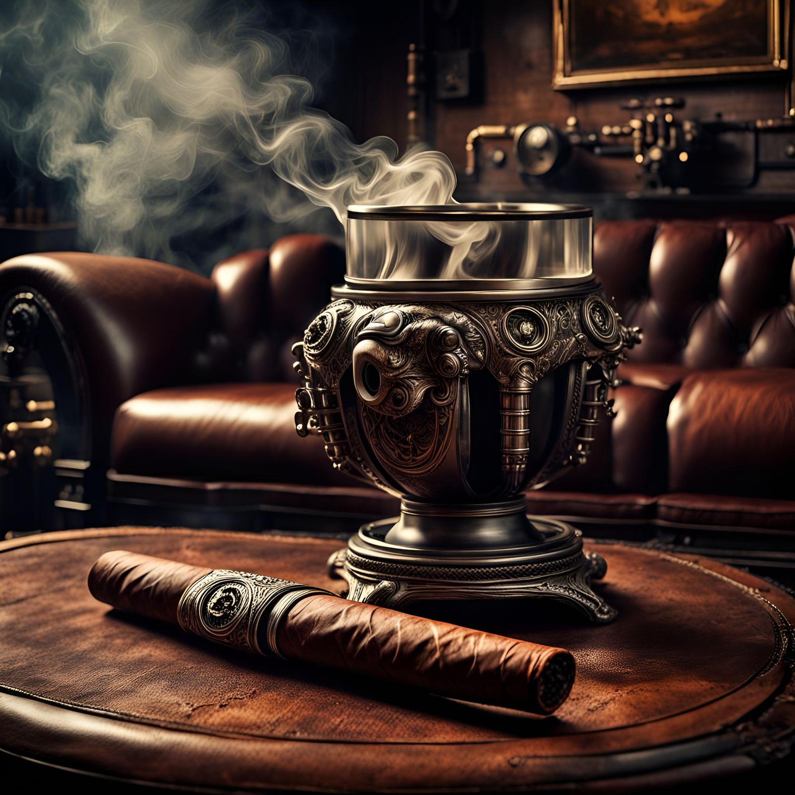 Cigar on table
