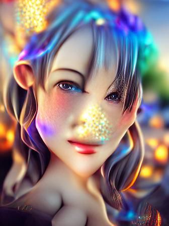 Beautiful Genie in 3D with Bokeh Effect
