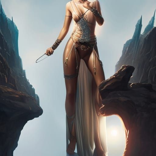 Beautiful Woman Playing Guitar: Hyperrealistic Digital Portr...