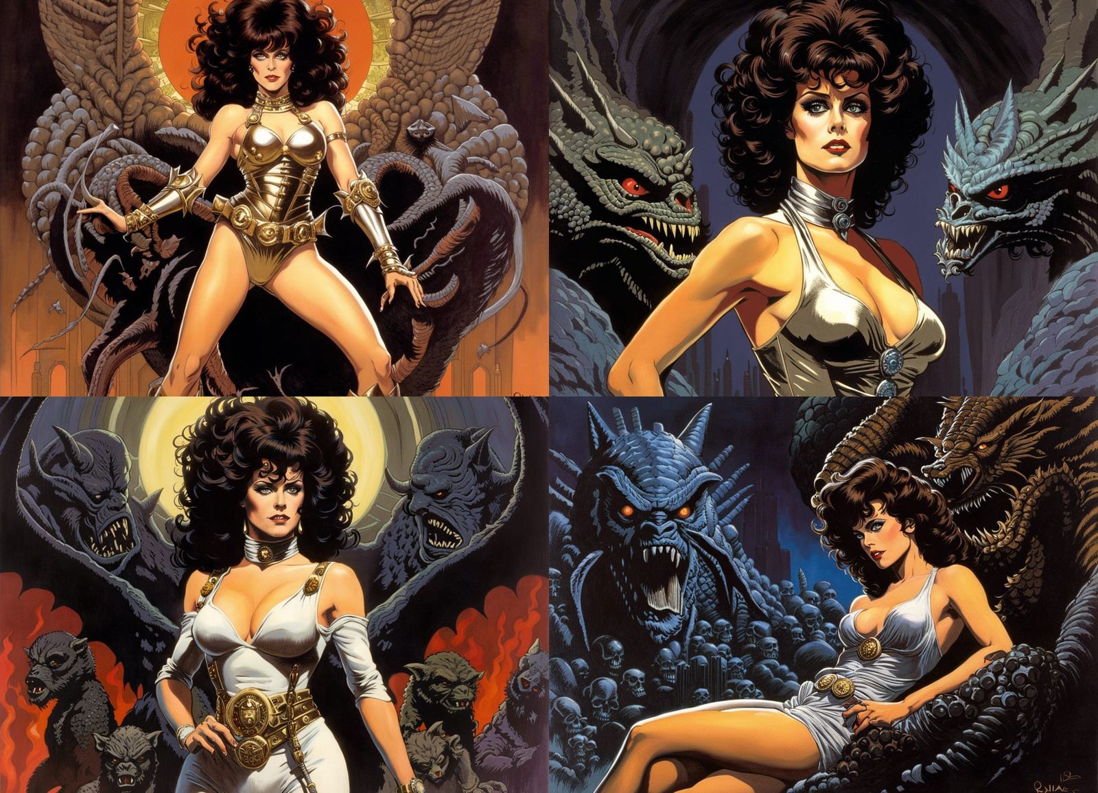 Zuul the Gatekeeper: Cheesecake Portrait in Airbrush Style