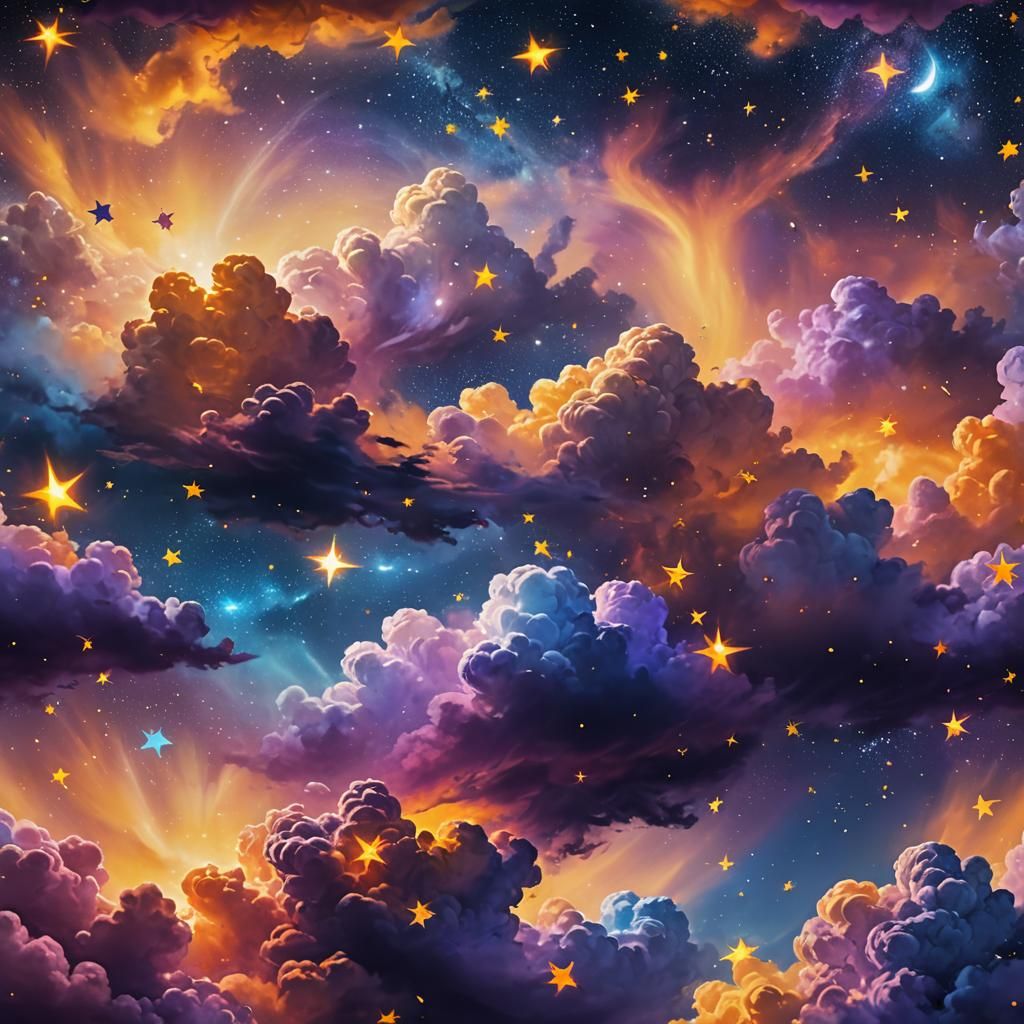 Dreaming Stars: A Surrealist Night Sky in Magic Realism