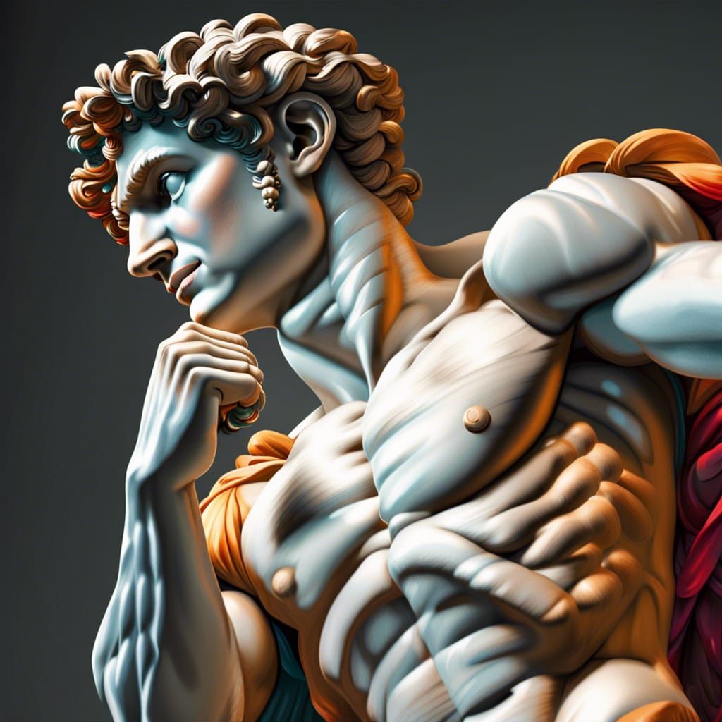 David in Ultra-Realistic Detail, Vibrant Colors