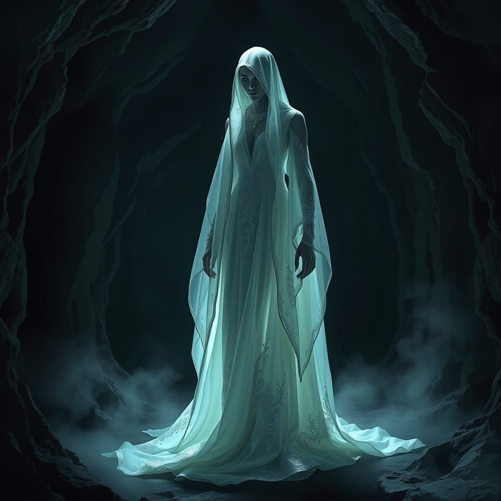 Gothic Mysticism in Dark Cave Sanctuary