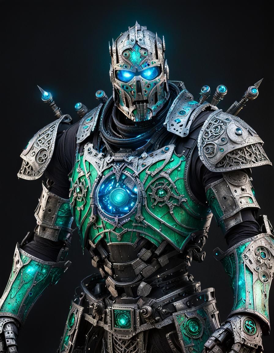 Robotic Sorcerer Guarding Dark Temple