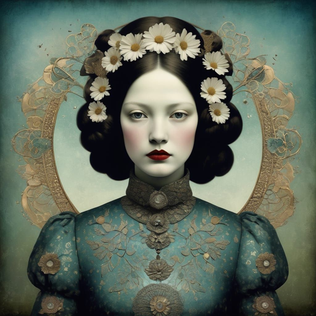 Photorealistic Portraits in Whimsical Landscapes