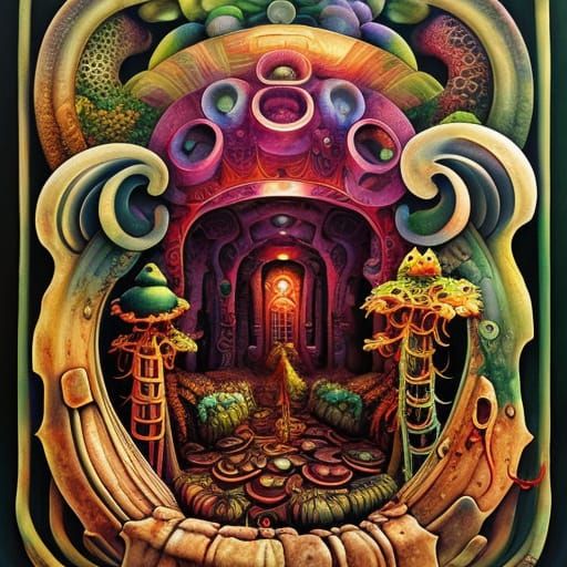 Psychedelic Zombie Wonderland with Fibonacci Geometry