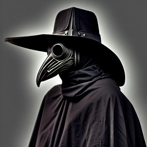 Hyperdetailed Plague Doctor in Art Deco Style