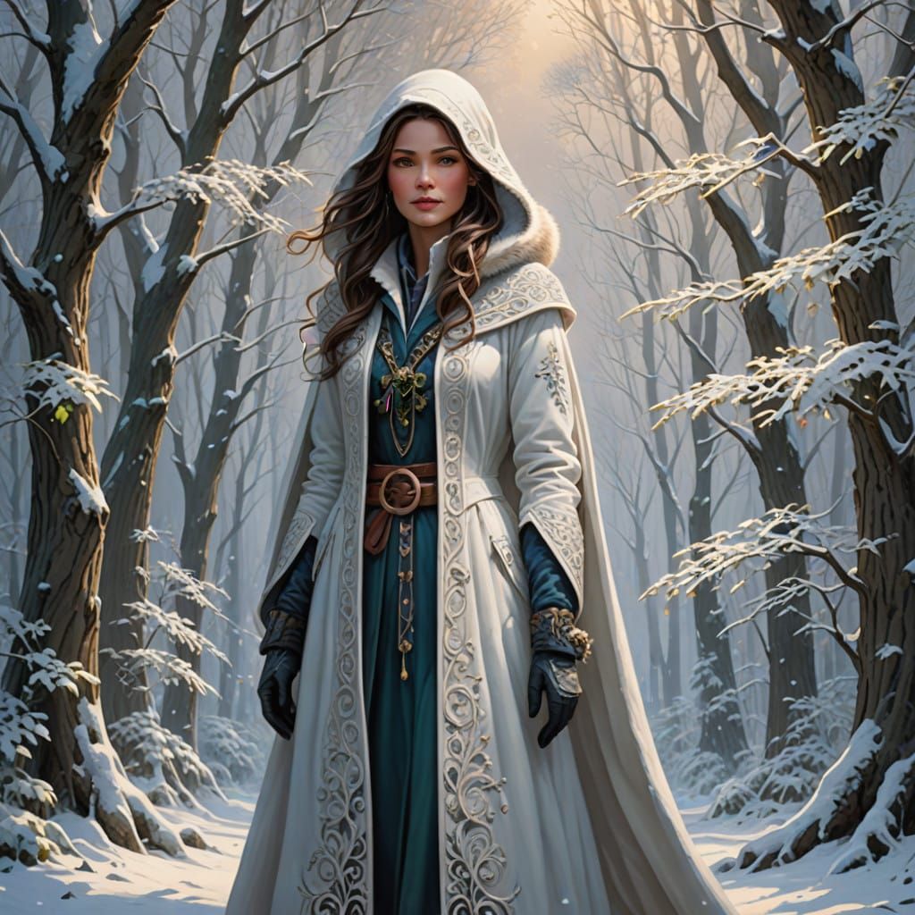 Enchanted Winter Forest in Ethereal Light