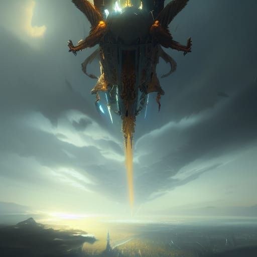 Dark Fantasy Sky High Concept Art in 8K