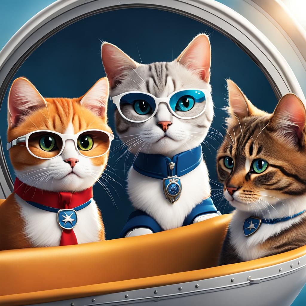 Cats as Airline Stewardesses: A Charming Journey