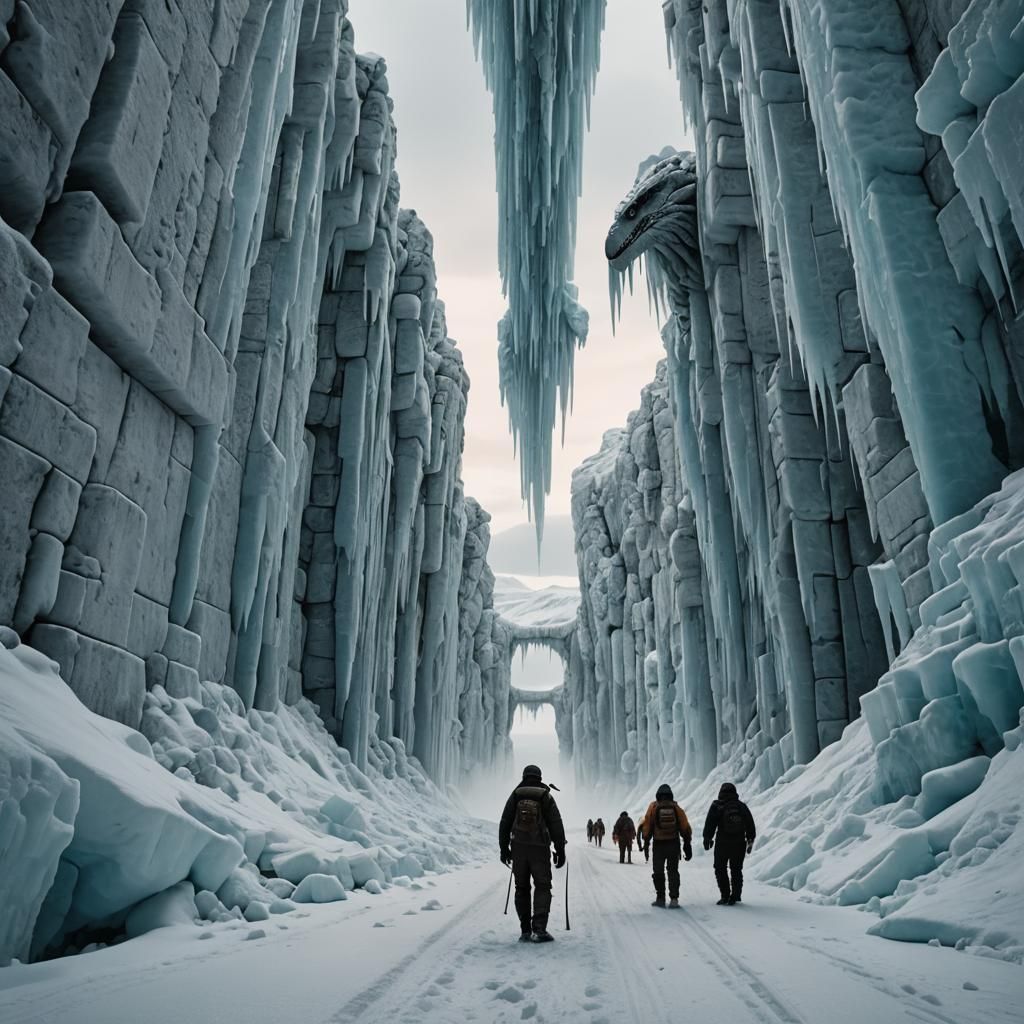 Beyond the ice wall