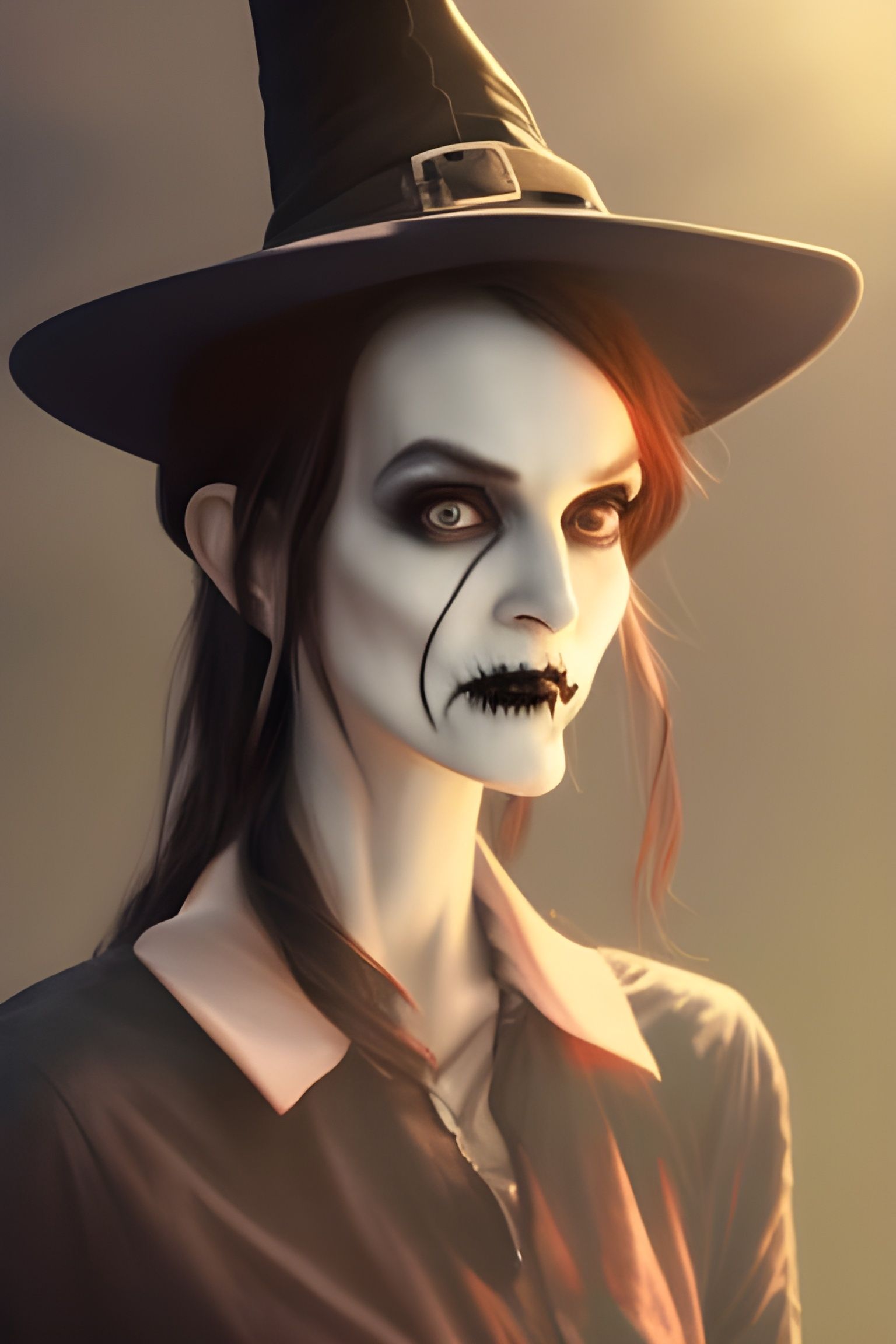 Spooky Witch Portrait in ArtStation Style