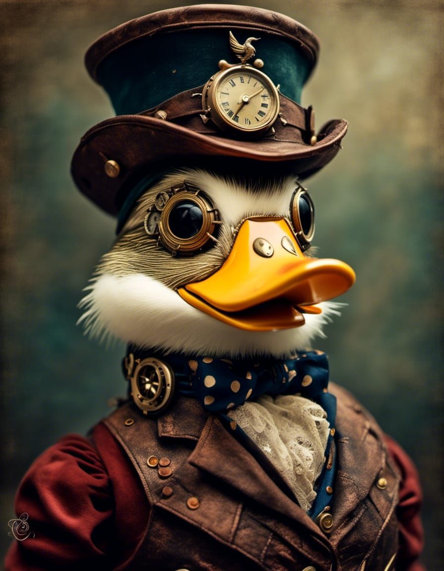 Steampunk Captain Duck Character Design