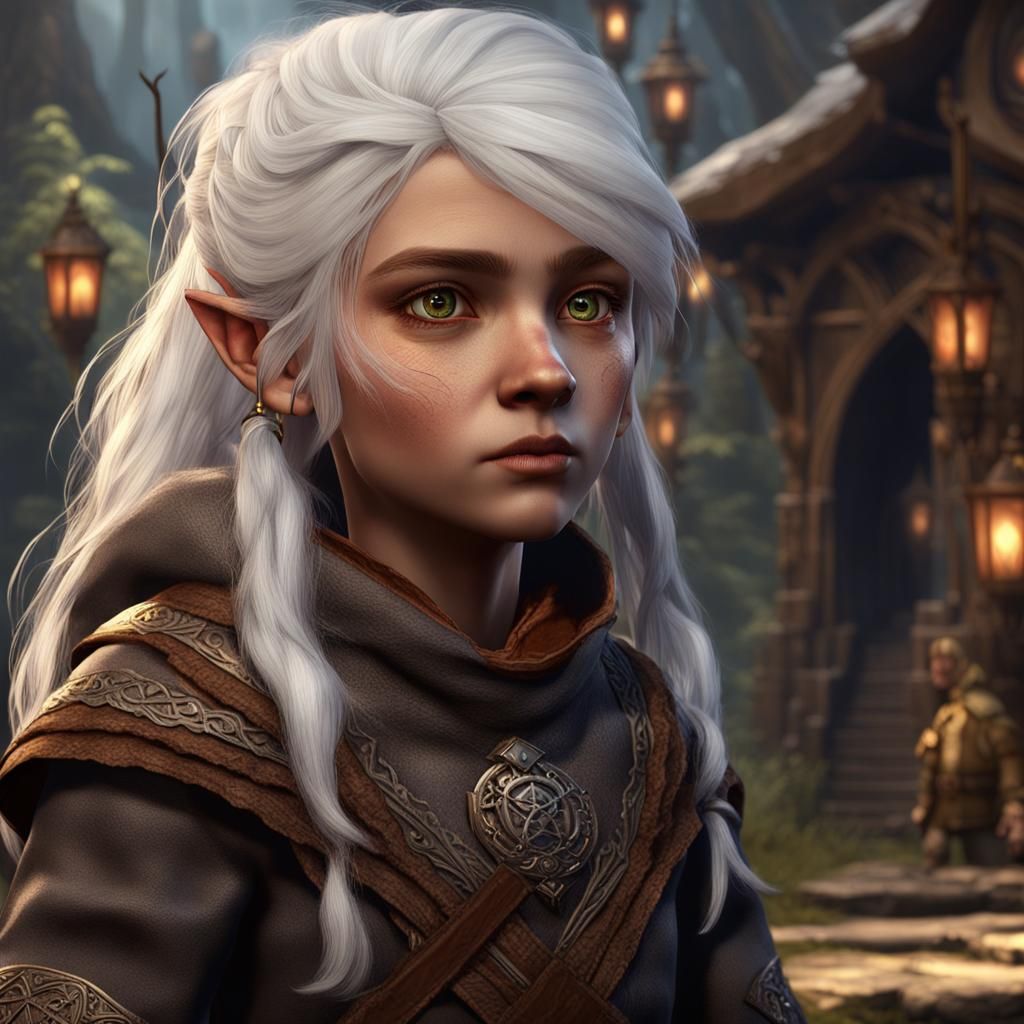 Haunted Halfling in Detailed Matte Painting