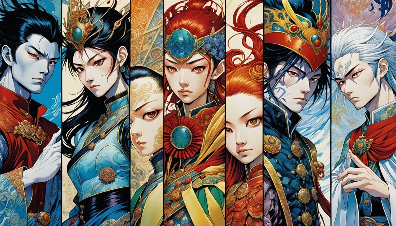 Graphic Novel Character Portraits in Diverse Styles