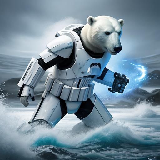 Polar Bears in Stormtrooper Armor: Hyperrealistic Concept Ar...