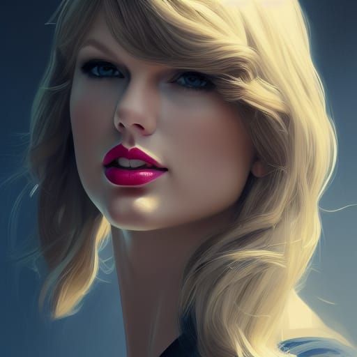 Taylor Swift Portrait in Art Nouveau Style