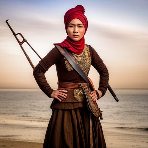 Acehnese Female Commander in 17th Century Naval Battle