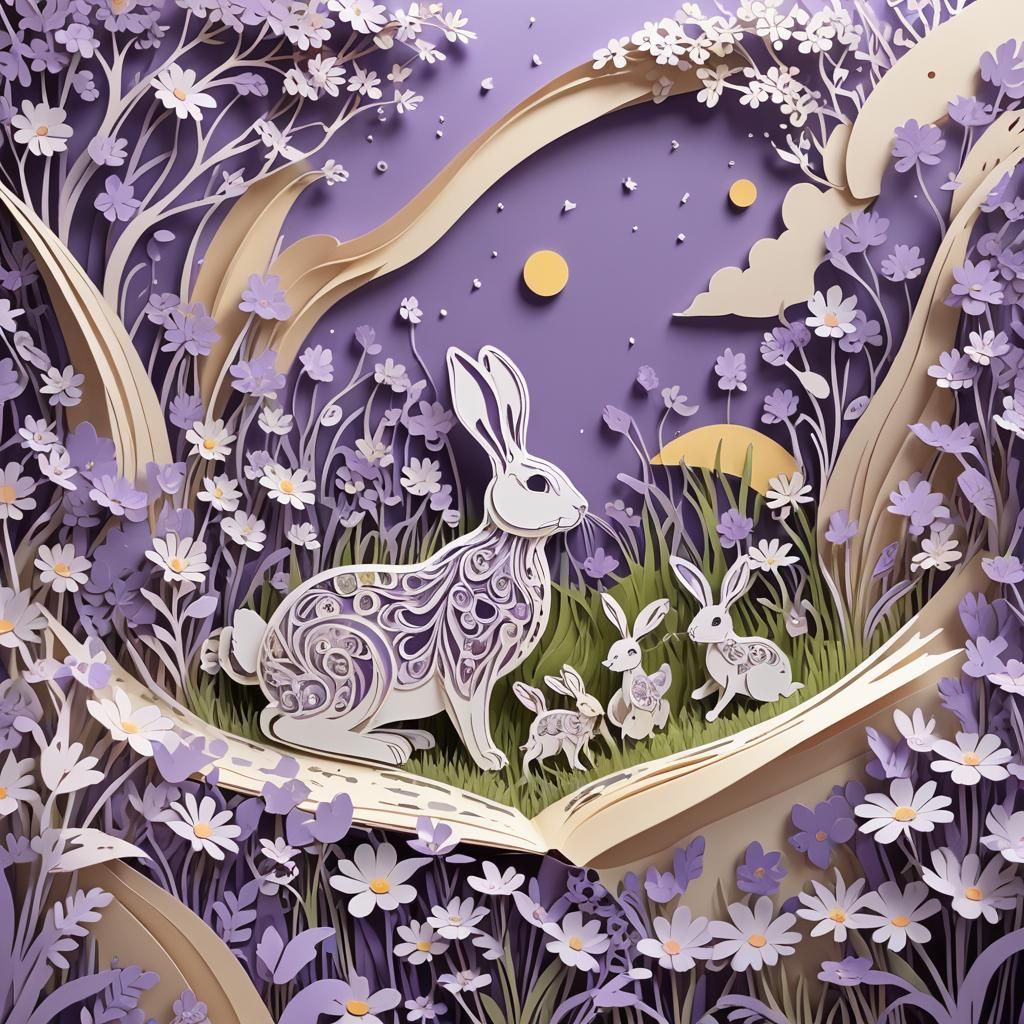 Runaway Bunny Pop-Up Book Illustration