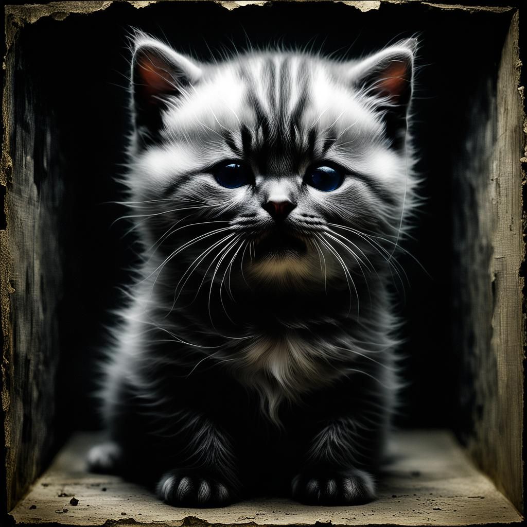 Robotic Cyborg Kitten, Dog and Bear in Volcanic Jungle