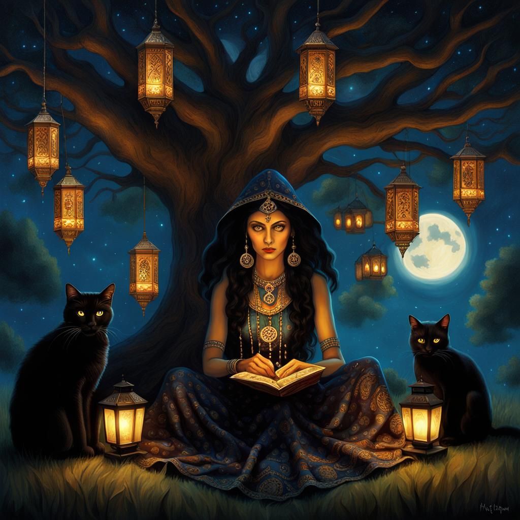 Enchanting Gypsy Tarot Reader at Pagan Festival