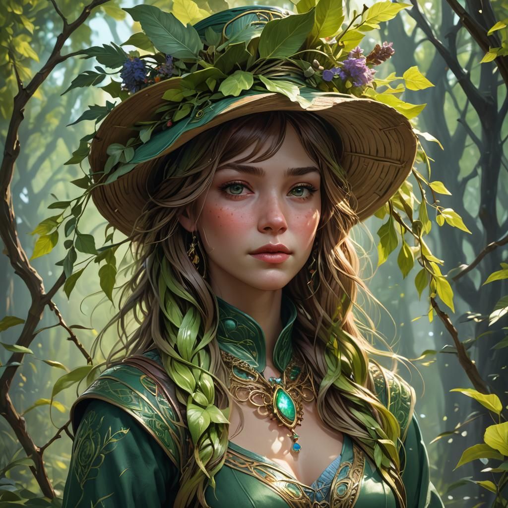 Green Willow Portrait in Artgerm Style