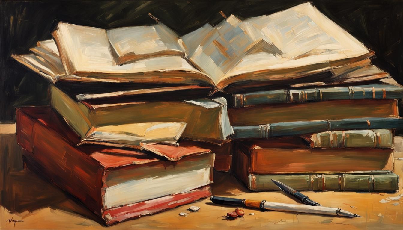 Books of the World: An Oil Painting