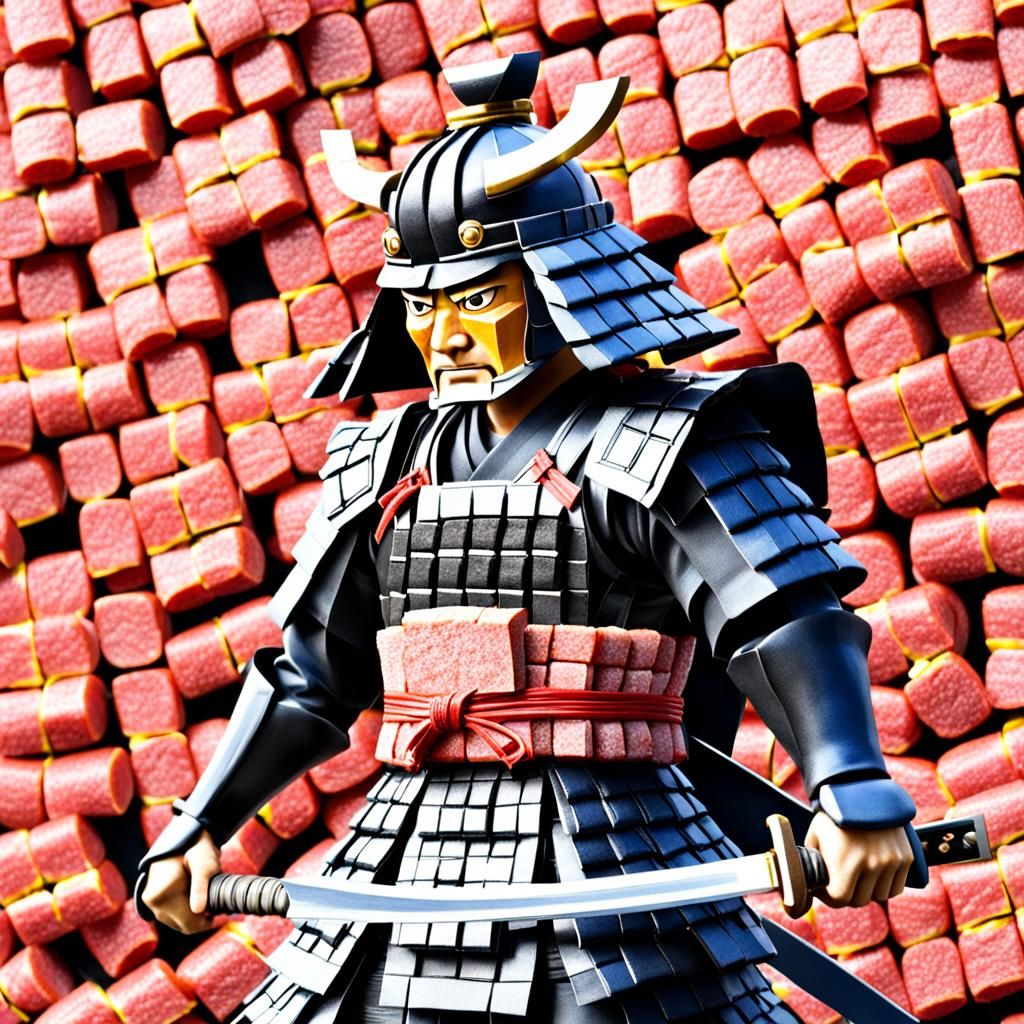 Samurai Warrior Made of SPAM