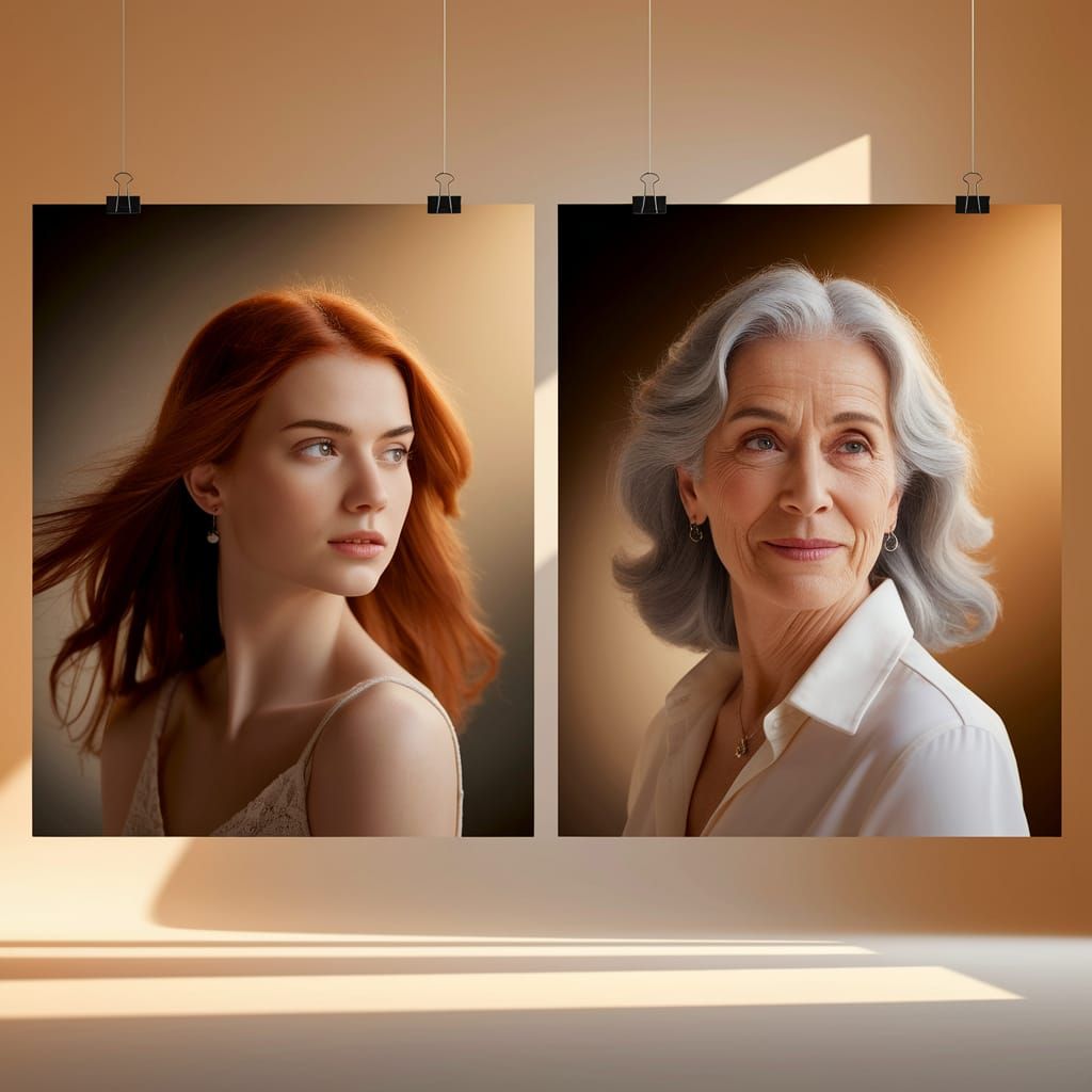 Elegant Portraits of Women in Golden Light