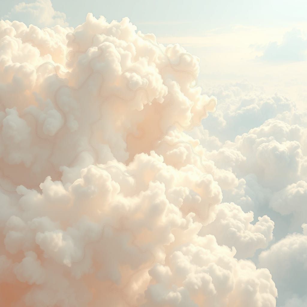 Dreamy Cloudscape with Ethereal Fractals