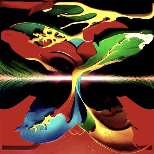 Distorted Humanoid Figure in Expressionistic Dreamscape