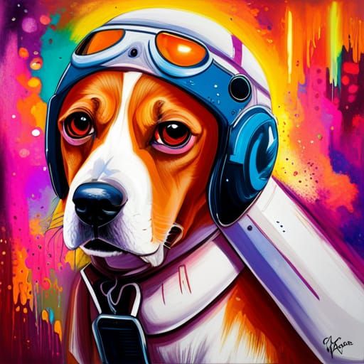 Star Wars Beagle Dog in Graffiti Splash Art