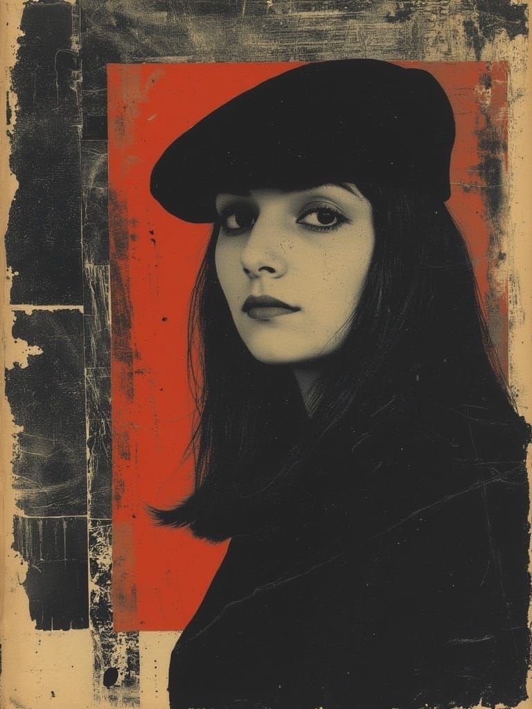 Shimmering Fashion Model in Magical Realism Style