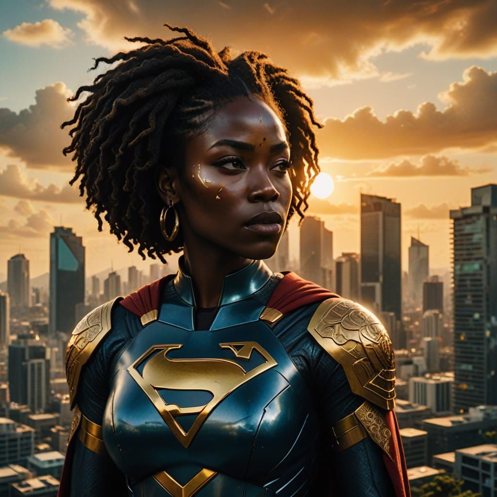 Afrofuturist Superheroine Radiates Power in Jamaican Citysca...